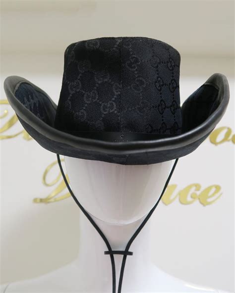 black gucci cap|cowboy hat from gucci.